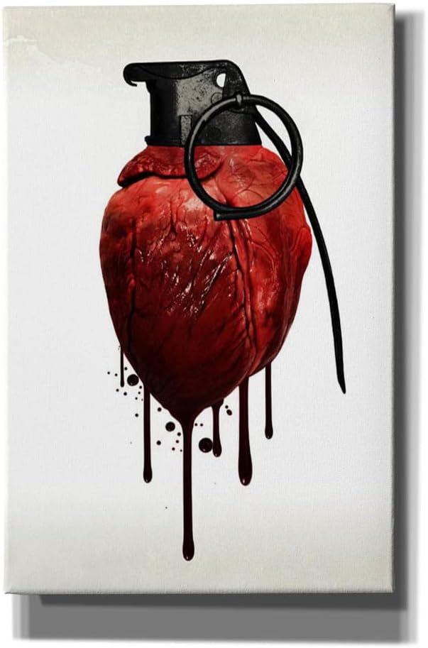 Cortesi Home 'Heart Grenade' by Nicklas Gustafsson, Canvas Wall Art, 12"x18"