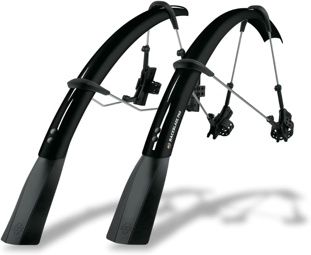 Germany Raceblade Pro & Raceblade Long Mudguard Set, Bicycle Accessories for Road Bike (Bike Protection with Quick-Release Attachment, Length-Adjustable Struts, Lightweight and Extra Long Spoiler)