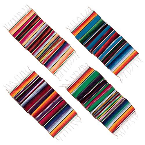 Mexican Table Runner 4Pack 14 x 84 Inches Fiesta Mexican Theme Party Decoration for Cinco de Mayo Fiesta Party Serape Zarape Table Runner by Airooglee - Image 8
