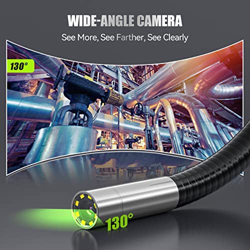 50Ft Sewer Inspection Camera, Teslong Drain Pipe Endoscope Borescope, Waterproof Plumbing Camera Snake With Light, Nts500 5-Inch 720P Monitor, Fiber Optic Scope For Air Duct Hvac Sewage Line Toilet #TOP2