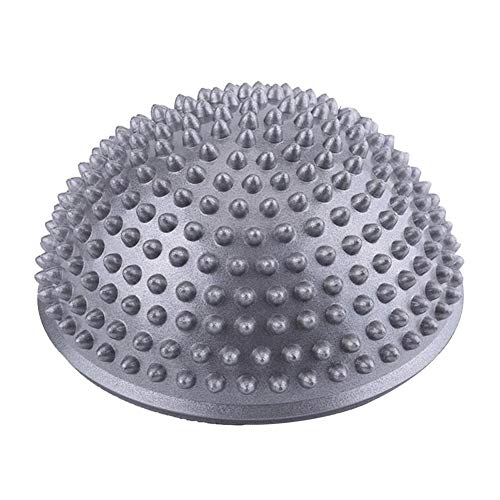 VGEBY1 Bola del Masaje del pie, Punto Inflable del Equilibrio del Equilibrio de la Bola del Masaje de la Media Bola de la Yoga para el Ejercicio del Gimnasio(Plata)