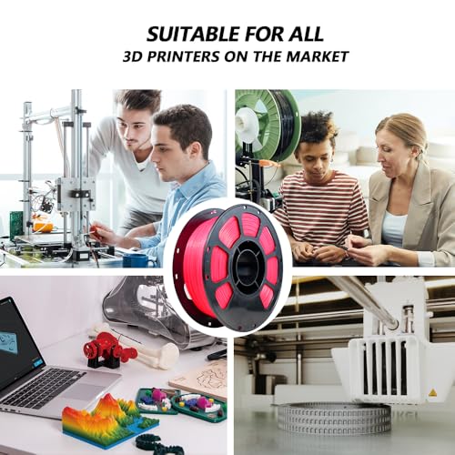 Image of iBOSS 3D Printer Filament, Temperature Color Change PLA+ Filament 1.75mm, Neatly Wound 3D Printing Filament, Dimensional Accuracy + /-0.02mm, Fit for Most FDM 3D Printers, 1KG Spool. (Red to Pink)
