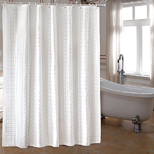 Ufaitheart Extra Long Stall Shower Curtain 59 x 78 Inches, Fabric Shower Curtain Solid for Luxury Ho - //coolthings.us