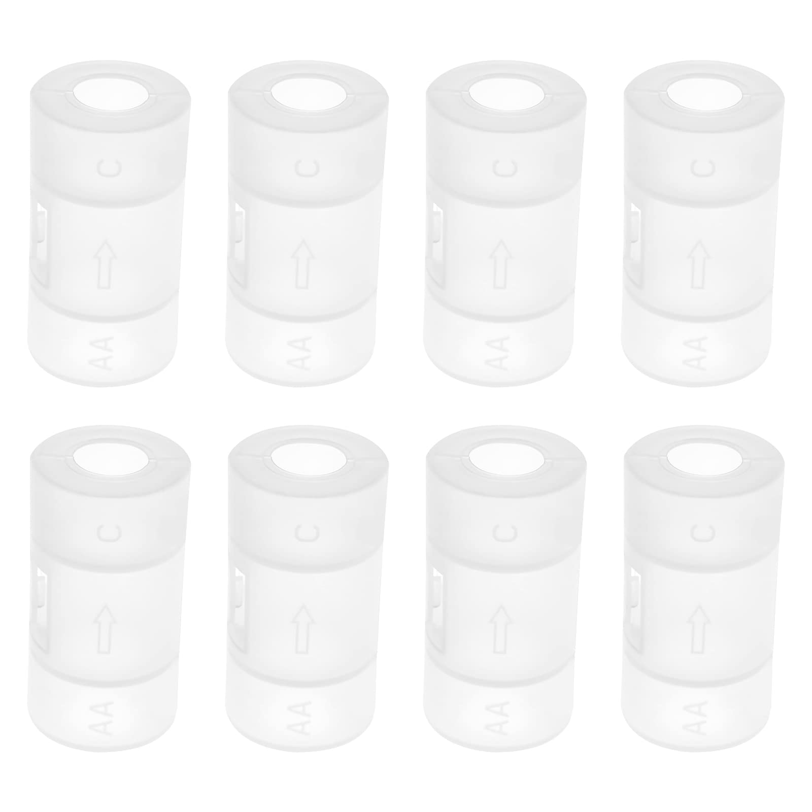 8Pcs AA-5 to AA-2 Battery Conversion Cartridge Replacement AA to C Size Cell Battery Conversion Adapter Holder Battery Accessories Plastic