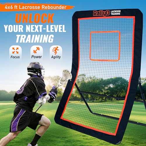 image for Rallyo Lacrosse Rebounder for Backyard 4x6 FT Heavy-Duty Volleyball Re