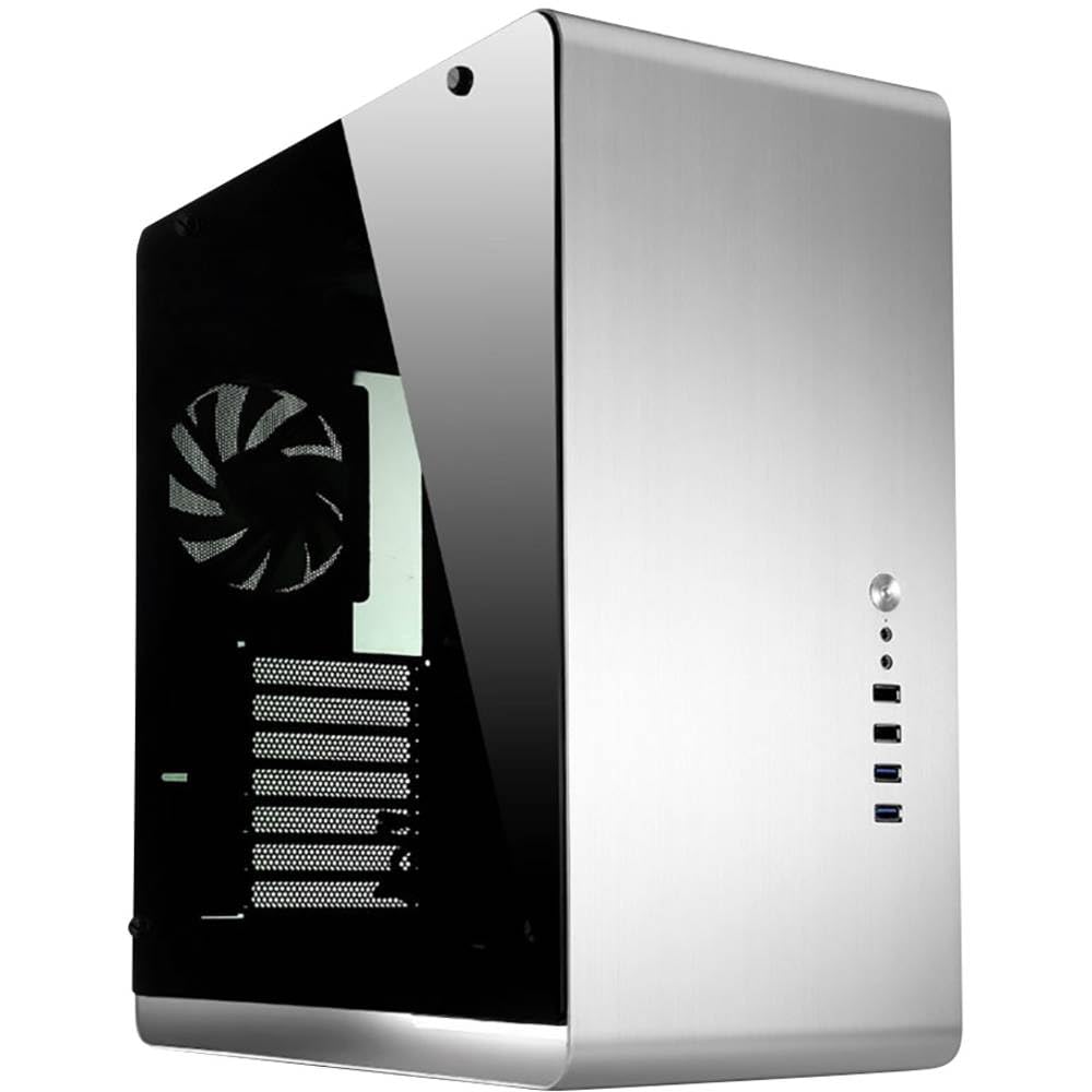 Case PC Jonsbo UMX4 Medio Torre ATX Con Pannello In Vetro - Argento - Chassis Per Computer Gaming