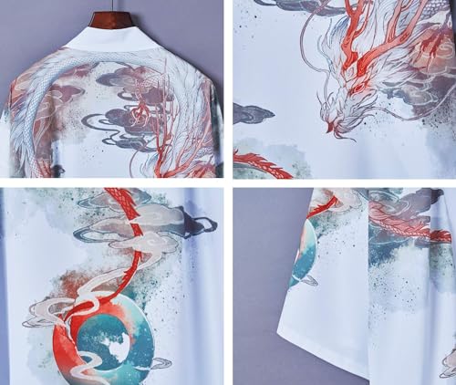 Image of LAI MENG FIVE CATS Women's Summer Cardigan Lightweight Kimono Floral Print Loose Cover up Casual Tops