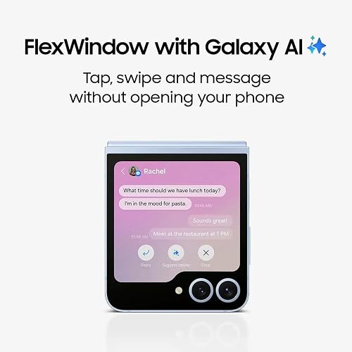SAMSUNG Galaxy Z Flip 6 5G (6,7", 256 Go, 12 Go) , Snapdragon 8 (modèle international entièrement débloqué pour Verizon, T-Mobile, Global) (Reconditionné) - 6