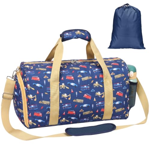 Image of Bagseri Boys Duffle Bag for Travel - Kids Gym Bag with Shoe Compartment