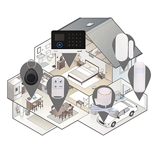 433 MHz Wireless WIFI + GSM Sistema de segurança de alarme com discagem au ática Display LCD Sensor
