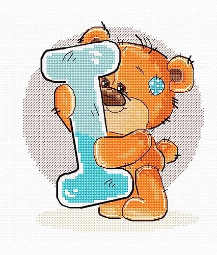 Letra "I" - Kit de punto de cruz Luca-S