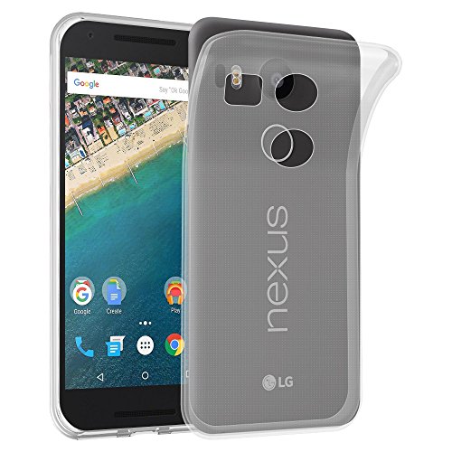 cadorabo Coque pour LG Nexus 5X en Complet Transparent - Housse Protection Souple en Silicone TPU avec Anti-Choc et Anti-Rayures - Ultra Slim Fin Gel Case Cover Bumper