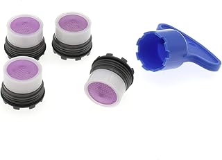 M16.5 Faucet Aerator Wrench and 16.5mm Faucet Flter Restrictor FDXGYH 1pcs Cache Faucet Aerator Key and 4pcs Tap Aerators