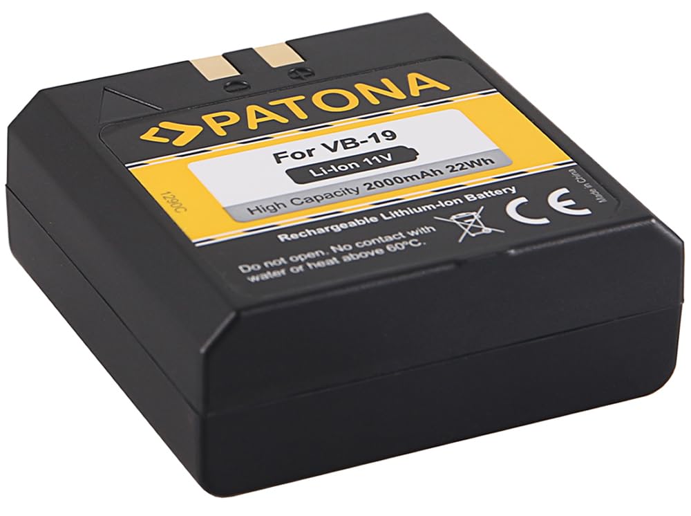 PATONA VB18 Batterie 2000mAh / 22Wh / 11V Li-ION Compatible avec Godox V850 V850II V860 V860II Flash Speedlite VB18 Batterie de Rechange pour Les modèles GODOX VB18 VB19