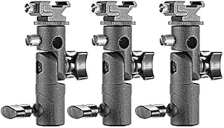 Neewer Professional Universal E Type Camera Flash Speedlite Mount Swivel Light Stand Bracket with Umbrella Holder for Canon Nikon Pentax Olympus and other Flashes, Studio Light, LED Light(3 Pack)