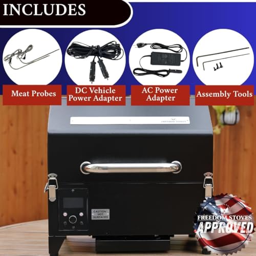 Image of Freedom Stoves Portable Pellet Grill, 12V and 120V Dual Power