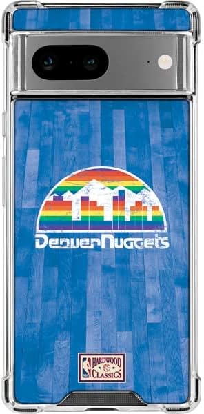 Skinit Clear Phone Case Compatible with Google Pixel 7a - Officially Licensed NBA Denver Nuggets Hardwood Classics Design