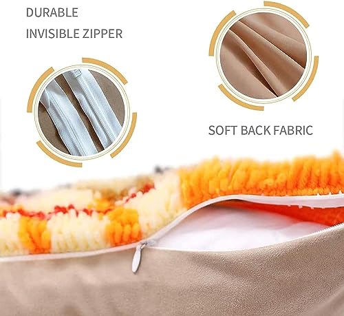 Image of ZFFLYH Love Latch Hook Pillow Kits for Adults Beginners Pre-Printed Cushion | Home Sofa Cushion Cover Preprinted Canvas Crochet Yarn Kits Needlework Crafts Festival Gift for Adults Beginner 17X17 Inch