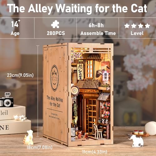 ANTREATU Sakura Cat Alley Book Nook Kit thumbnail 2