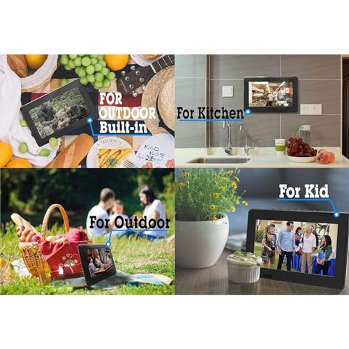 Image of Yoidesu 7 Inch Portable Widescreen TV, 1080P LED ATSC Analog Television for Car Camping Outdoor Kitchen, Mini Digital TV with 1500mAh Rechargeable Battery USB TF