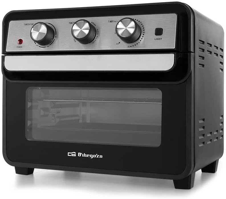 Orbegozo HOF 220 - Friggitrice Senza Olio, 22 l, Timer 60 min, 6 modalità, regolatore di Temperatura, Accessorio ruggidore, Potenza del Forno da 1600 W e friggitrice da 1700 W, Nero e Grigio Orbegozo HOF 220 - Friggitrice Senza Olio, 22 l, Timer 60 min, 6 modalità, regolatore di Temperatura, Accessorio ruggidore, Potenza del Forno da 1600 W e friggitrice da 1700 W, Nero e Grigio