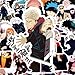 50pcs Jujutsu Kaisen Stickers for Kids Teens Girls Adult, Waterproof Vinyl Movie Decal for Water Bottle Skateboard Guitar Travel Case Bike Laptop,Car Bumper,Luggage,Phone (b)