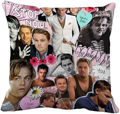 Leonardo Dicaprio Collage Pillow cover Size 20x20 inch