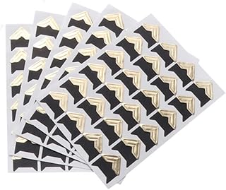 VILLCASE 15 Folhas Cantos De Imagem Autoadesivos Cantos De Fotos Adesivos Pretos Adesivos De Montagem De Fotos Cantos Álbuns De Recortes De Fotos Papel Adesivo Adesivos De Papel Fosco Post