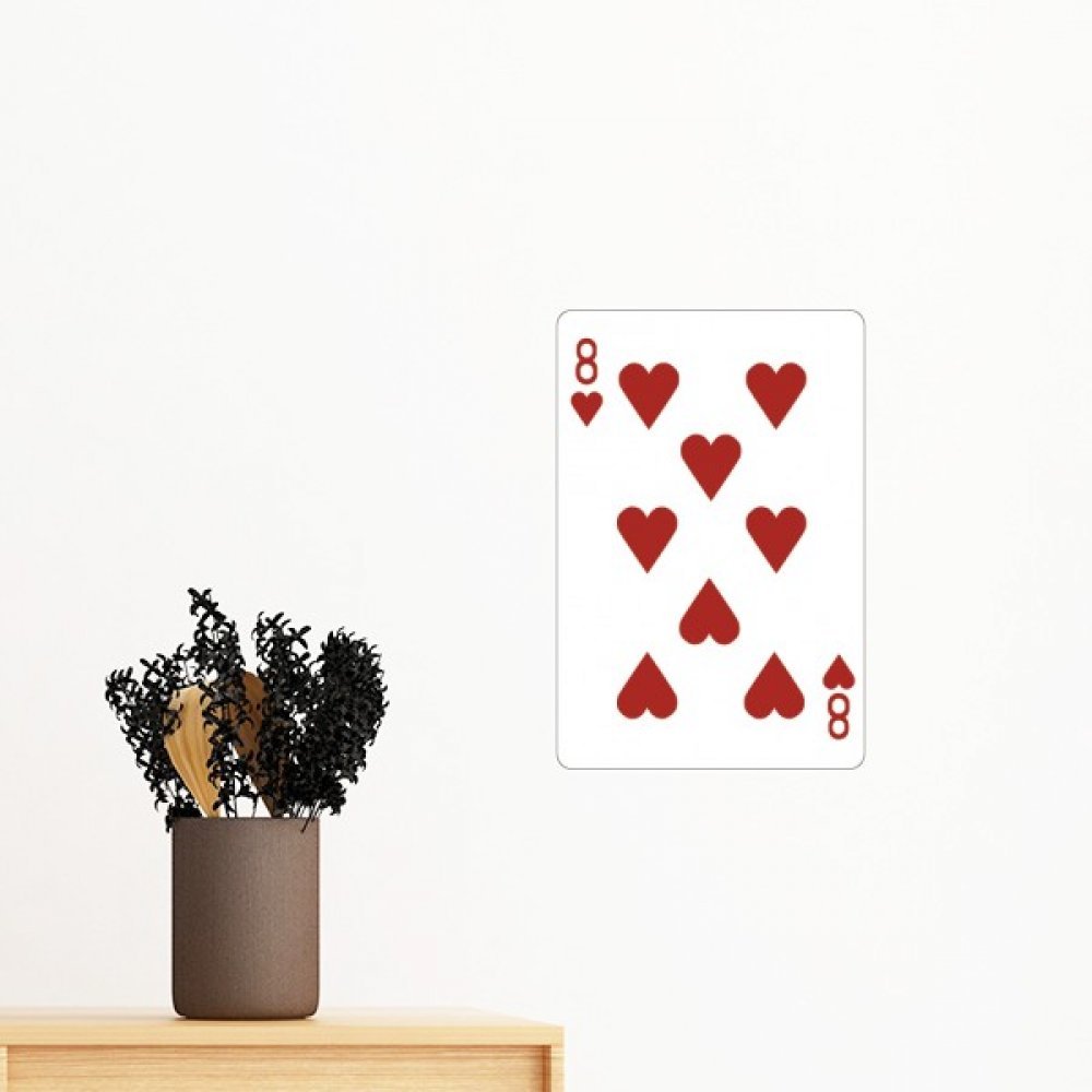 Sticker Coeur 8 Jeu de Cartes pour Créer une Ambiance Cosy en Chambre