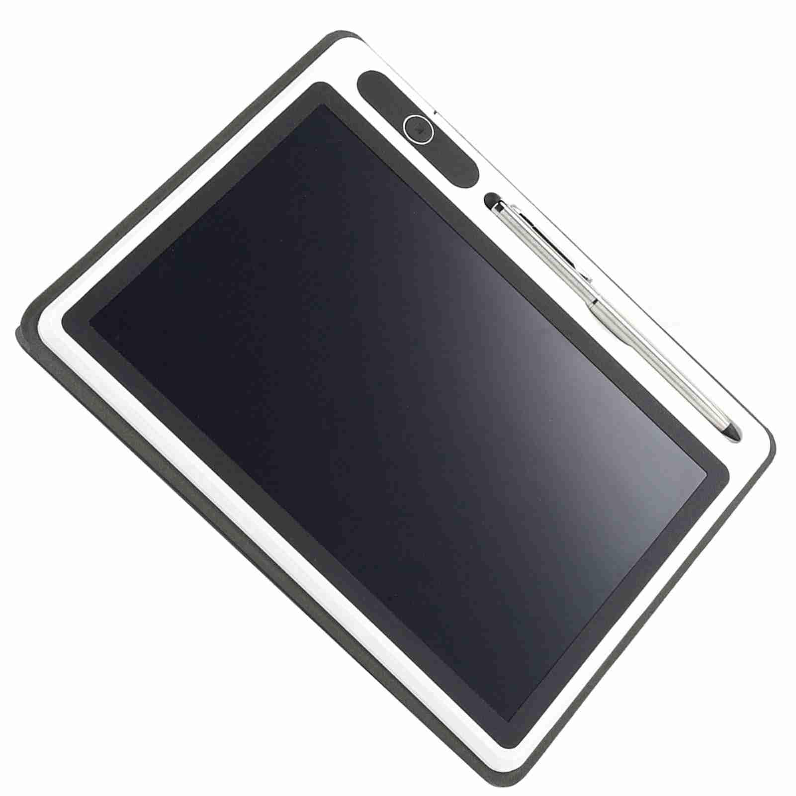 Tablero de Escritura LCD, Bloc de Notas electrónico, Suministros comerciales, Herramienta de Pintura a Mano de 9 Pulgadas (Negro (con Funda de Piel sintética))