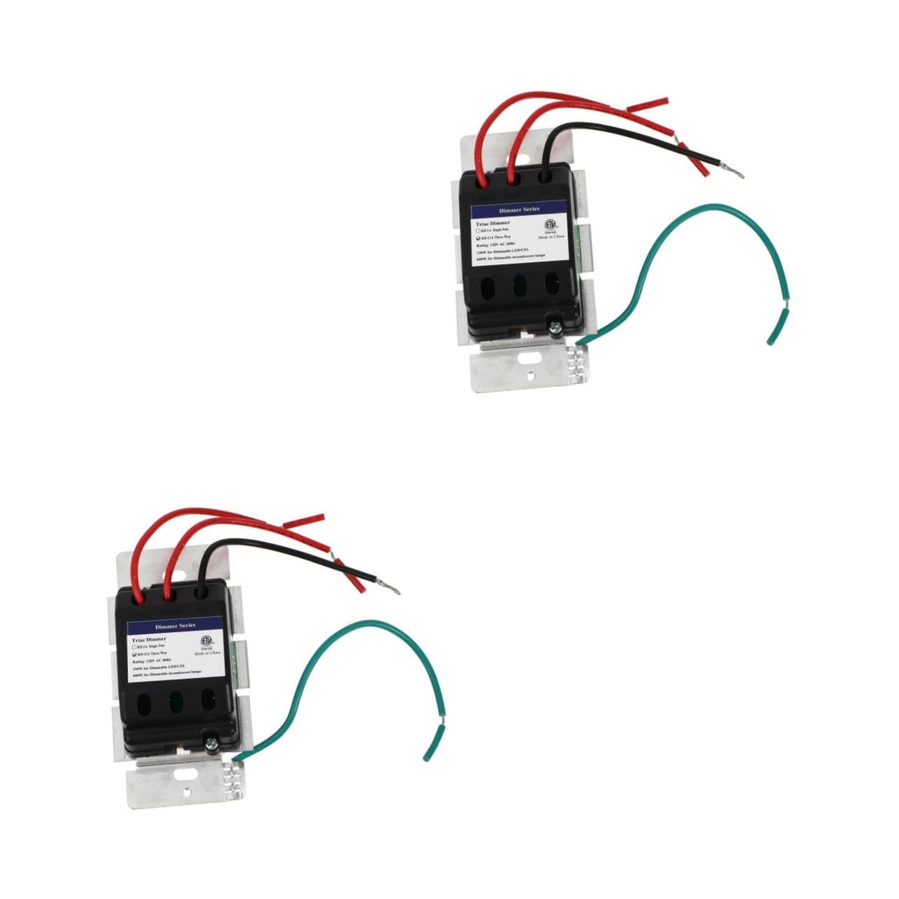 Tofficu 2 Stück Dimmer Schalter Lichtdimmer Elektrisches Licht Dimmer Für Led-leuchten Led-dimmer -kompatibler Dimmschalter Gleiten Wattzahl Aluminiumlegierung Weiß