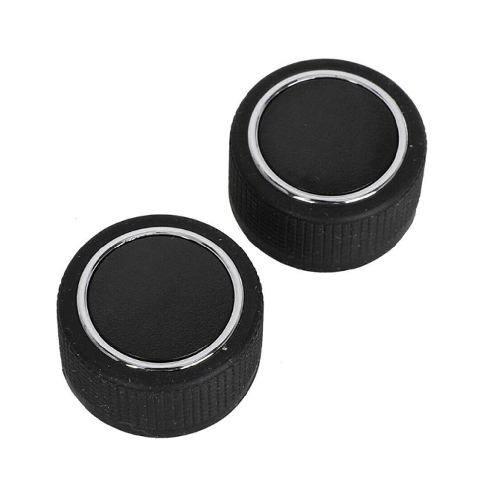 Rear Radio Audio Volume Control Knob Dial Tuner Premium Replacement Kit Button Cover Covering Caps Fit For Chevy Chevrolet Silverado 07-13 GMC Cadillac 22912547 (2pcs)