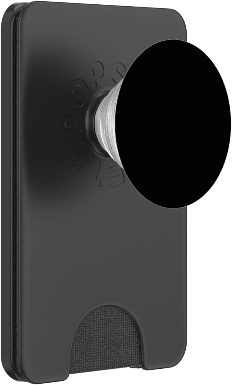 Black PopSockets PopWallet for MagSafe