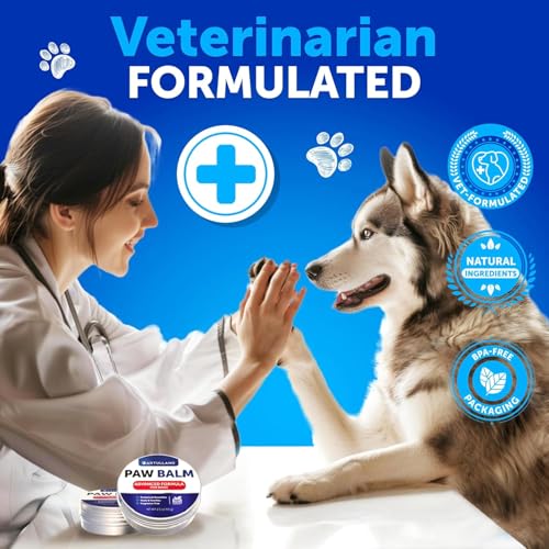 Image of Dog Paw Balm - Lick Safe Snout Soother - Moisturizies, Soothes & Nourishes Irritated Paw Pads and Dry Nose - Protects from Cracks & Wounds - Dog Feet Balm with Waxes, Oils, Butter, Extracts - 2.1 Oz