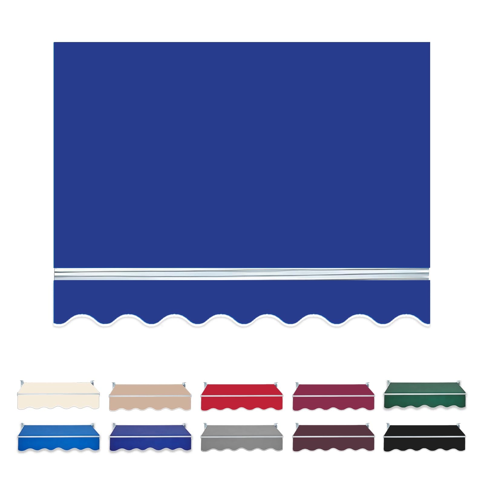 Tela de repuesto para toldo balcón jardín cubierta exterior índigo 365x300