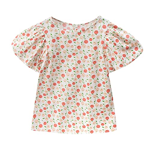 Toddler Baby Girls Blouse Short Sleeve Shirts Summer Cute Floral Shirts Tops Tee Clothes