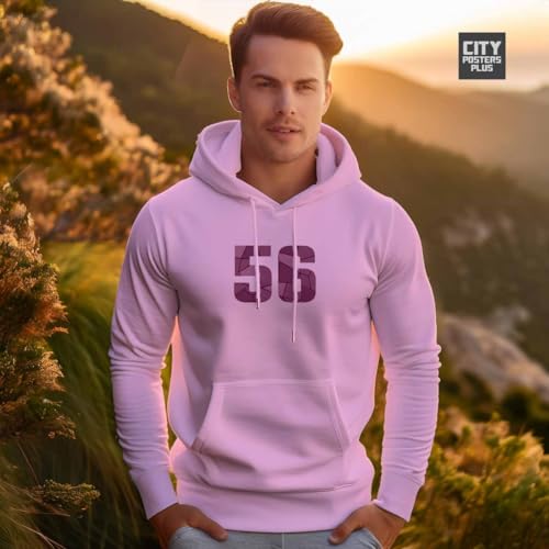 Sweat à capuche rose clair 56 avec coupe unisexe et matière douce - 2