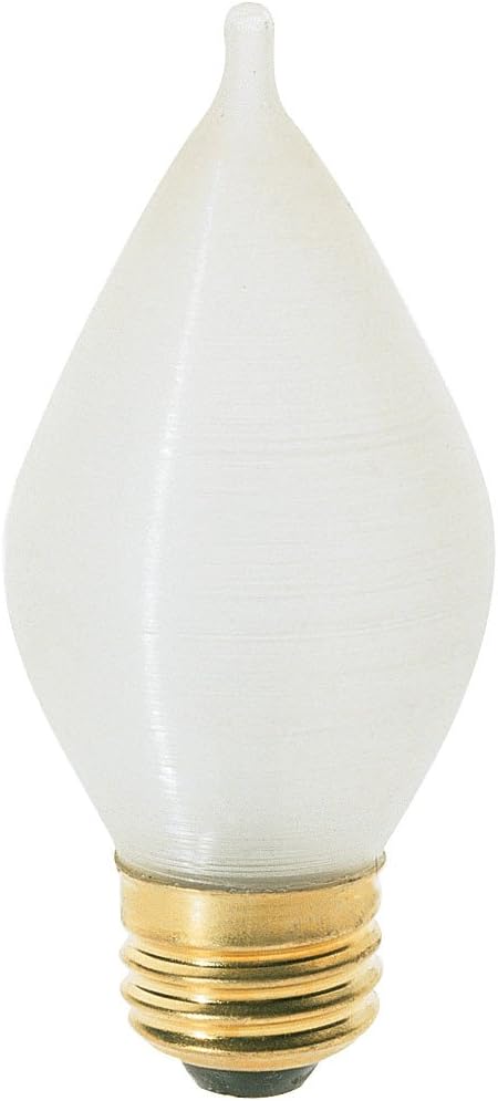 Satco S2713 120V Medium Base 25-Watt C15 Light Bulb, Satin Spun