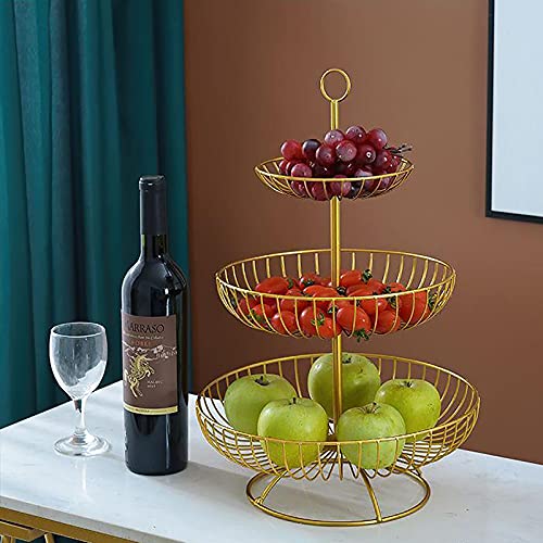 3 Tier Fruit Bowl Fruit Basket Countertop Metal Fruit Stand Holder Detachable And Hangable For Fruits Snacks Vegetables #TOP3
