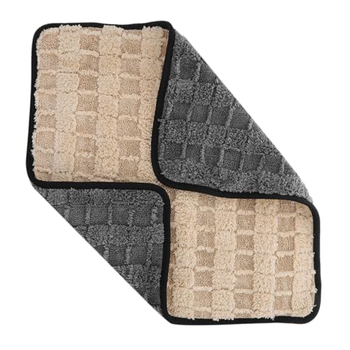 DONFAMDS Toalla de Secado de Microfibra Absorbente para Autos y Hogar de Rejilla Alta Capacidad de Secado y Limpieza Eficaz para Detallado y Lavado de Vehículos Beige