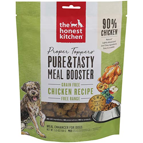 The Honest Kitchen Proper Toppers: Natural Human Grade Dehydrated Grain Free Dog Superfood - Free Range Chicken 5.5 oz