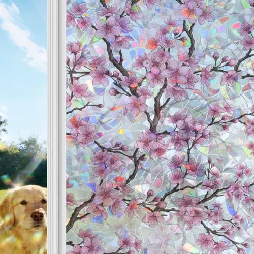 Vinilo Decorativo para Ventana Pink Cherry Blossoms 18x39 in miniatura 2