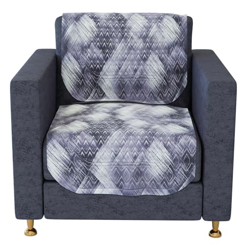 Image of Kuber Industries Shaded Venus Sofa Cover Set | 5-Seater Sofa Slipcover for Living Room & Hall | Gray