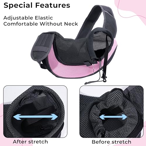 Image of Kraptick Pet Carrier Sling Bag, Dog Sling Bag, Cat Sling Carrier, Sling Bag Carrier for Dogs Cats, Pet Travel Pouch with Single Shoulder Pet Bag (MFP834)
