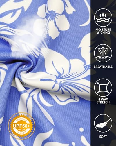 Image of WOWENY 3 /4 Sleeve Dress for Women with Pockets V Neck UPF 50+ Casual Sun Dress Breathable Quick Dry Beach Vacation