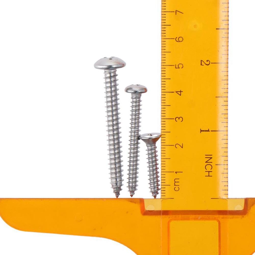 Philips - Set di 570 viti autofilettanti Philips a testa piatta in acciaio inox 304 con scatola portaoggetti, viti autofilettanti a testa svasata a croce con testa cilindrica, per dispositivi