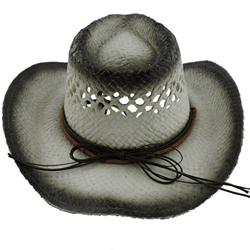Image of SILVERFEVER Straw Cowboy Hat Cowgirl Hats Men Women Sun Hat Sombreros Vagueros Classic Western Accents Sombreros