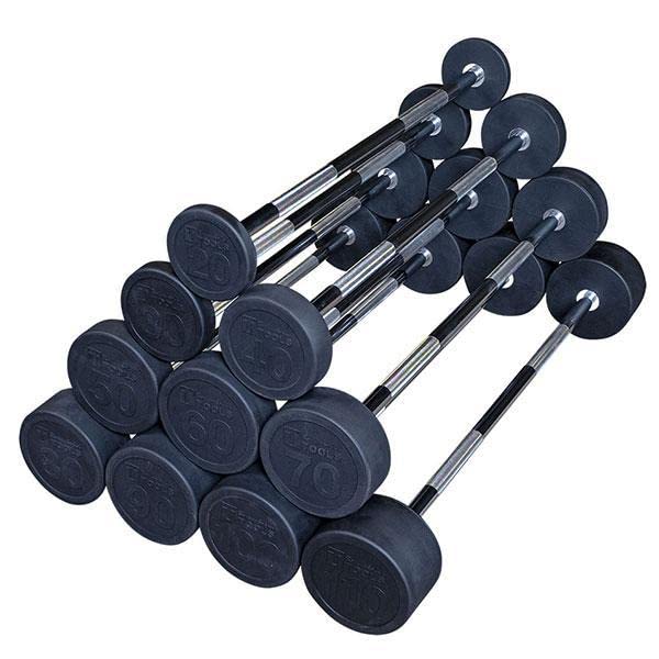 Body-Solid Rubber Coated Fixed Straight Barbell