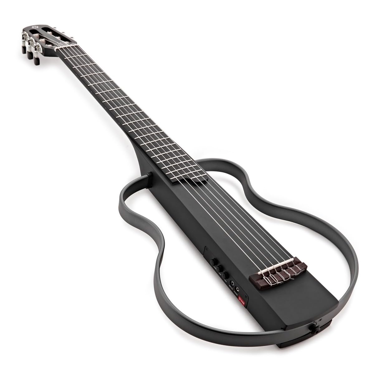 Chitarra da viaggio G4M Solus, corde di nylon | Ideale per la pratica silenziosa e il viaggio, uscita cuffie e ingresso aux, telaio staccabile per un viaggio compatto