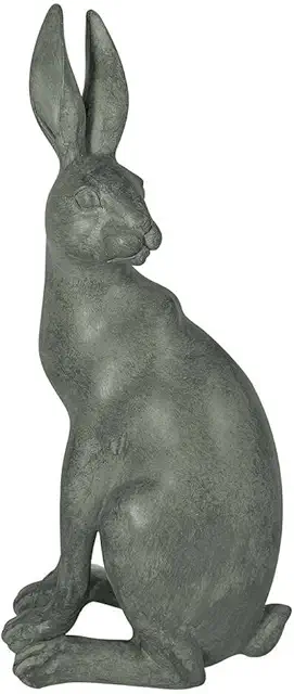 Große Osterhasen-Figur 30 cm in Beton-Optik für stilvolle Ostern-Deko